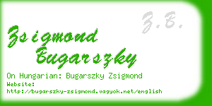 zsigmond bugarszky business card
